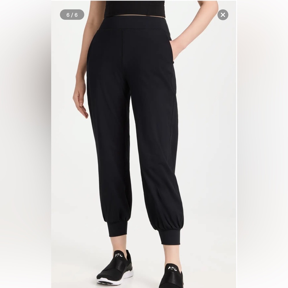 Le Ore Turin Joggers Black Size XS Banded Bottom 2 Pockets
